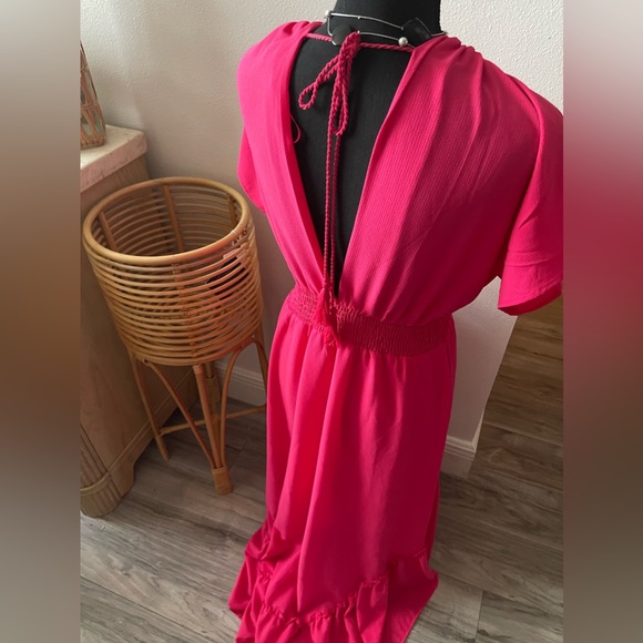 Hot pink high low dress - Picture 5 of 5